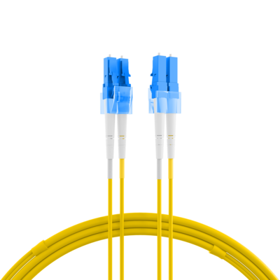 INFRALAN© Duplex Patchkabel Flat-Twin LC-LC OS2 -- 0,5m LSZH 3x5mm gelb G652D, IPL-DF-LCULCU-2-0050 (Produktbild 1)