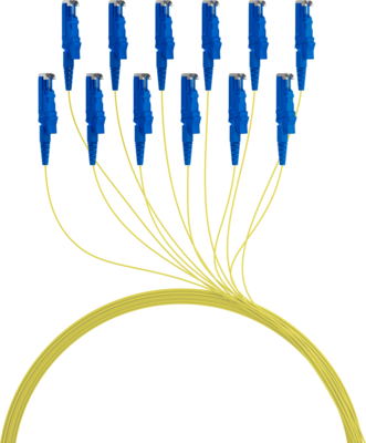 Faserpigtail E2000© OS2 G652D -- Gelb 2m - 1 Stück, O0779.2 (Produktbild 1)