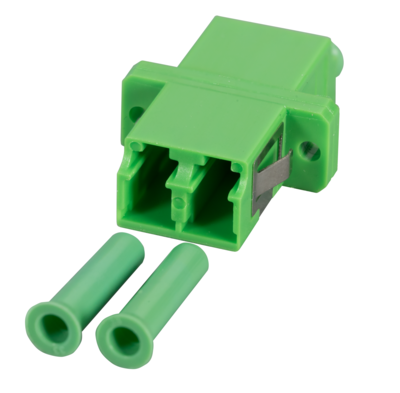 Kupplung LC/APC Duplex SM einteilig -- grün, Keramikhülse, SC Simplex, 53343.31 (Produktbild 1)