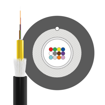 INFRALAN© A-DQ(ZN)B2Y OS2 12E (1x12) -- Fca 2000N schwarz 5,8mm G657A1, A12S2F1 (Produktbild 1)
