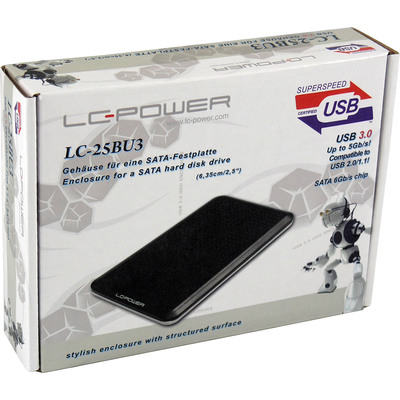 LC-Power LC-25BU3, externes 2,5-SATA-Gehäuse, USB 3.0, schwarz (Produktbild 6)