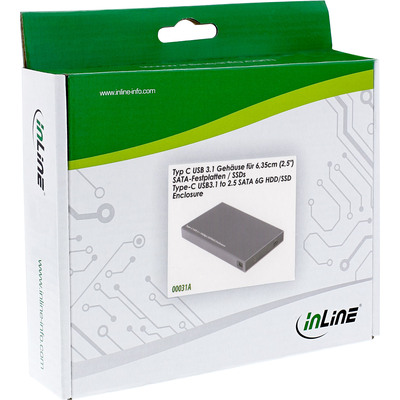 InLine® USB 3.1 Gehäuse für 6,35cm (2,5) 6G SATA-Festplatte / SSD, USB-C Buchse (Produktbild 3)