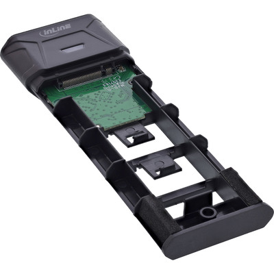 InLine® USB3.2 Gen.2 USB-C zu M.2 SSD (PCIe NVMe & SATA) Gehäuse (Produktbild 3)
