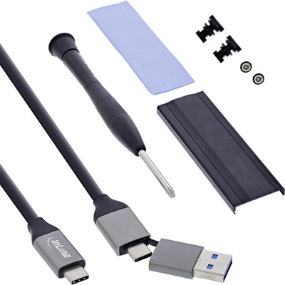InLine® USB4-Gehäuse, USB-C zu M.2 NVMe SSD, 40Gb/s, Aluminium  (Produktbild 5)