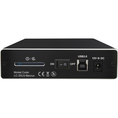 LC-Power LC-35U3-Becrux, externes 3,5-SATA-Gehäuse, USB 3.0, Alu, schwarz (Produktbild 2)