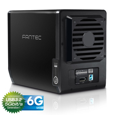 FANTEC QB-35US3-6G, 4x 3.5 HDD Gehäuse, USB 3.2, schwarz  (Produktbild 5)