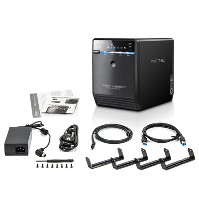 FANTEC QB-35US3-6G, 4x 3.5 HDD Gehäuse, USB 3.2, schwarz (Produktbild 6)