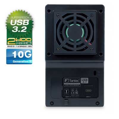 FANTEC QB-X2U31R, 2x 3.5 HDD RAID Gehäuse mit USB 3.2  (Produktbild 5)