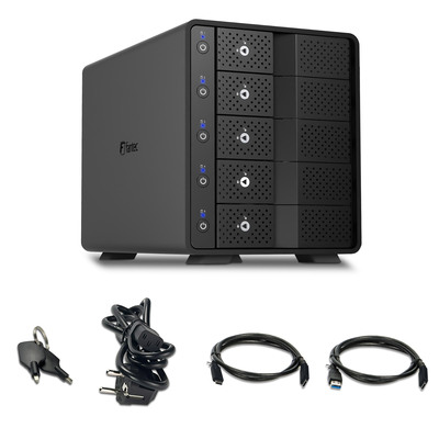 FANTEC MB-X5U31H Storagegehäuse 5x 3,5/2,5 HDD/SSD USB 3.2  (Produktbild 5)