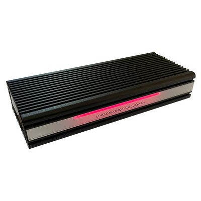 LC-Power LC-M2-C-MULTI-RGB M.2-SSD-Gehäuse (NVMe & SATA), USB 3.2 Gen.2x1, RGB (Produktbild 2)
