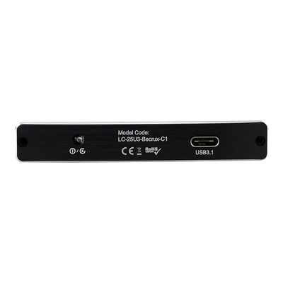 LC-Power LC-25U3-Becrux-C1, externes 2,5 USB 3.2-Gen.2x1 USB-C-Festplattengehäuse, schwarz (Produktbild 3)
