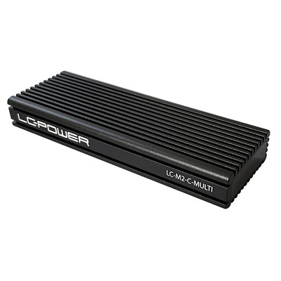 LC-Power LC-M2-C-MULTI M.2-SSD-Gehäuse (NVMe & SATA), USB 3.2 Gen.2x1, schwarz (Produktbild 2)