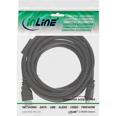InLine® HDMI Kabel, HDMI-High Speed, Stecker / Stecker, schwarz, mit Ferrit, 3m (Produktbild 11)