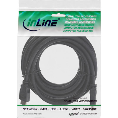 InLine® HDMI Kabel, HDMI-High Speed, Stecker / Stecker, schwarz, 5m (Produktbild 11)