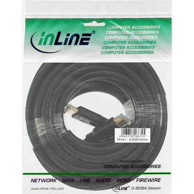 InLine® HDMI Kabel, HDMI-High Speed, Stecker / Stecker, verg. Kontakte, schwarz, 15m (Produktbild 11)