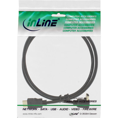 InLine® HDMI Kabel, gewinkelt, HDMI-High Speed mit Ethernet, Stecker / Stecker, verg. Kontakte, schwarz, 1m (Produktbild 11)