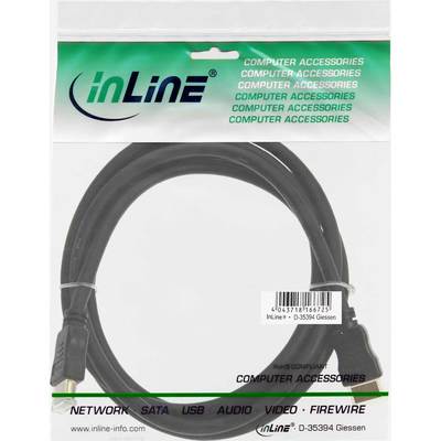 InLine® HDMI Kabel, HDMI-High Speed mit Ethernet, Stecker / Stecker, schwarz / gold, 5m (Produktbild 11)