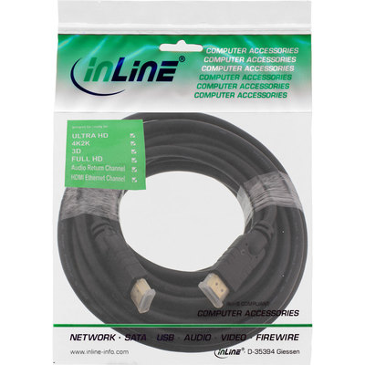 InLine® HDMI Kabel, HDMI-High Speed mit Ethernet, Stecker / Stecker, schwarz / gold, 7,5m (Produktbild 11)