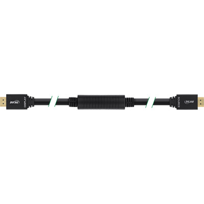 InLine® HDMI Kabel, HDMI-High Speed mit Ethernet, Stecker / Stecker, aktiv, schwarz / gold, 40m (Produktbild 2)