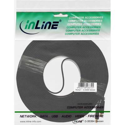 InLine HDMI Flachkabel, HDMI-High Speed mit Ethernet, verg. Kontakte, schwarz, 10m (Produktbild 11)