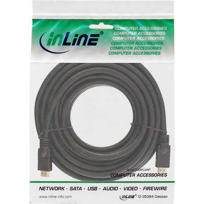 InLine® HDMI Kabel, HDMI-High Speed mit Ethernet, Premium, Stecker / Stecker, schwarz / gold, 7,5m (Produktbild 11)