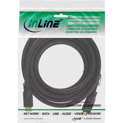 InLine® HDMI Kabel, HDMI-High Speed mit Ethernet, Premium, Stecker / Stecker, schwarz / gold, 5m (Produktbild 11)