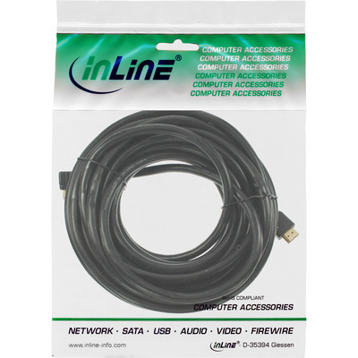 InLine® High Speed HDMI® Mini Kabel, Stecker A auf C, verg. Kont., schwarz, 10m (Produktbild 2)
