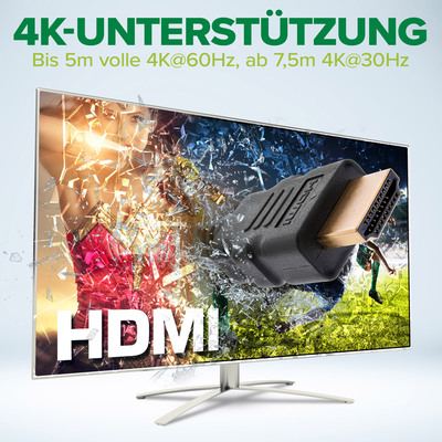 InLine® HDMI Kabel, HDMI-High Speed mit Ethernet, Stecker/Stecker, schwarz, 0,5m (Produktbild 3)