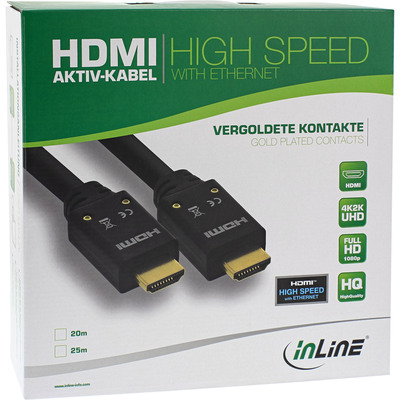 InLine® HDMI Aktiv-Kabel, HDMI-High Speed mit Ethernet, 4K2K, ST/ST, 20m (Produktbild 3)