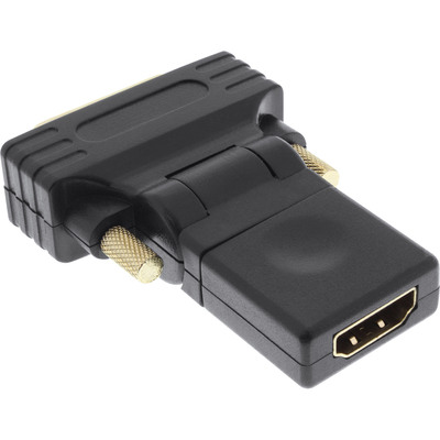 InLine® HDMI-DVI Adapter, HDMI Buchse auf DVI Stecker, flexibler Winkel, vergoldete Kontakte, 4K2K kompatibel (Produktbild 2)