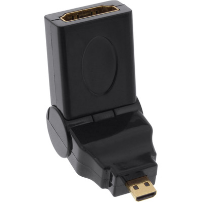 InLine® HDMI Adapter, HDMI A Buchse auf Micro HDMI D Stecker, flexibel, 4K2K kompatibel, vergoldete Kontakte (Produktbild 2)