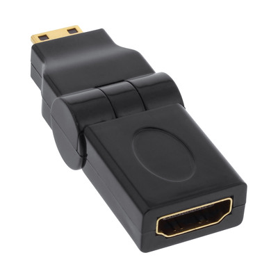 InLine® HDMI Adapter, HDMI A Buchse auf Mini HDMI C Stecker, flexibel, 4K2K kompatibel, vergoldete Kontakte (Produktbild 3)