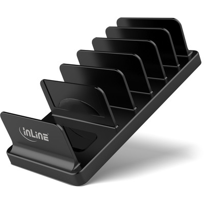 InLine Multi-Stand mit 6 Fächern für Schreibtisch / Regal, schwarz (Produktbild 2)