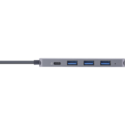 InLine® USB 3.2 USB-C Multi Hub (4x USB-A 5Gb/s + USB-C (Data/PD 87W), OTG, Aluminiumgehäuse (Produktbild 2)