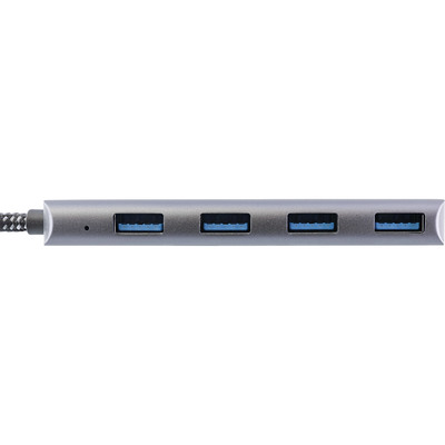 InLine® USB 3.2 Hub, USB-C zu 4x USB A 10Gb/s, Metallgehäuse, grau (Produktbild 2)