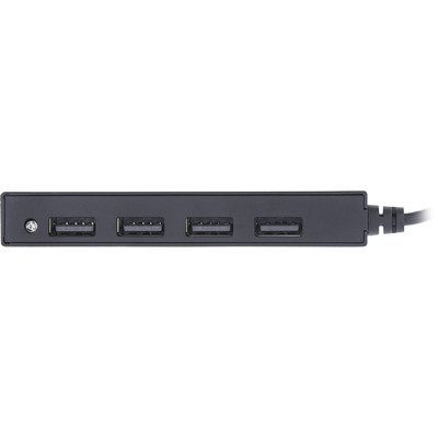 InLine® USB 2.0 Hub, schwarz, Kabel 15cm, schmale Bauform (Produktbild 2)