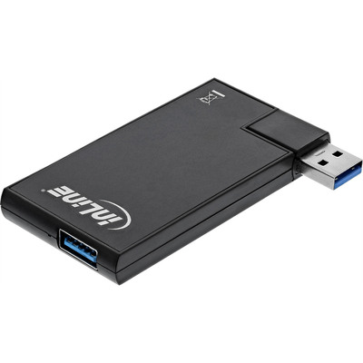 InLine® 180 Twist Hub USB 3.0, 4 Port, drehbar, schwarz (Produktbild 2)
