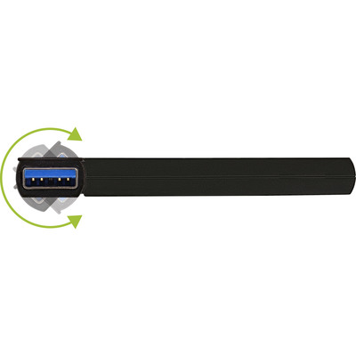 InLine® 180 Twist Hub USB 3.0, 4 Port, drehbar, schwarz (Produktbild 3)