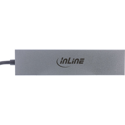 InLine® USB 3.2 Gen.2 Hub (10Gb/s), USB-C zu 4 Port USB-C (1 Port power through bis 100W), OTG, Aluminiumgehäuse, grau, ohne Netzteil  (Produktbild 5)