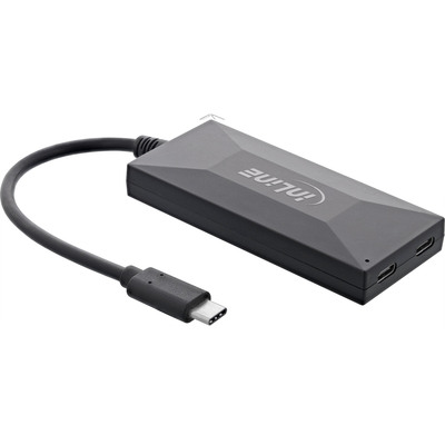 InLine® USB 3.2 Gen 1 OTG Hub, USB-C zu 3 Port USB-A und 2 Port USB-C, mit 3A Netzteil, schwarz (Produktbild 2)
