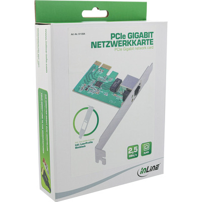 InLine® Gigabit Netzwerkkarte, 1x RJ45 2.5Gb/s, PCIe x1, inkl. LP-Slotblech (Produktbild 3)