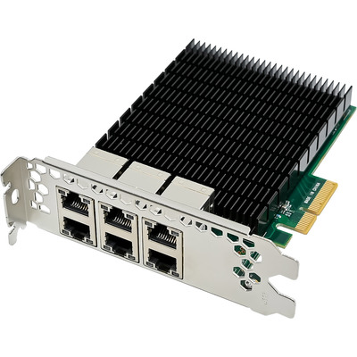 InLine® 6-fach Gigabit Netzwerkkarte, 6x RJ45 1 Gb/s, PCIe x4 (Produktbild 2)