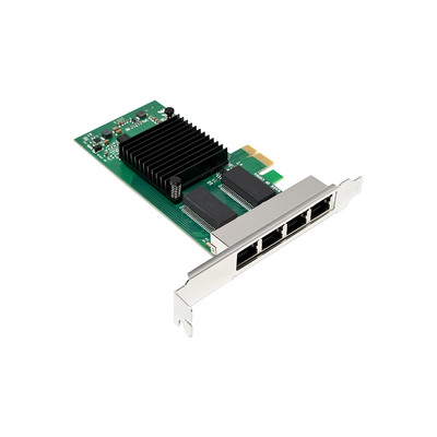 InLine® Quad Gigabit Netzwerkkarte, 4x RJ45 1 Gb/s, PCIe x1 (Produktbild 2)