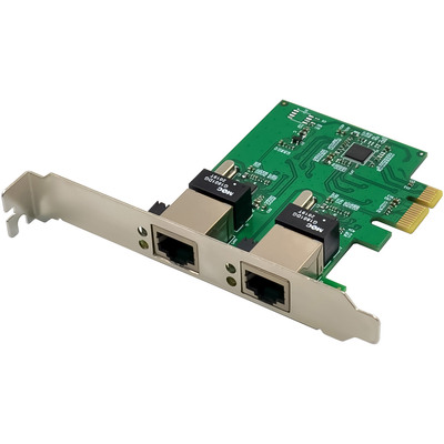 InLine® Dual Gigabit Netzwerkkarte, 2x RJ45 1Gb/s, PCIe x1, inkl. LP Slotblech (Produktbild 2)