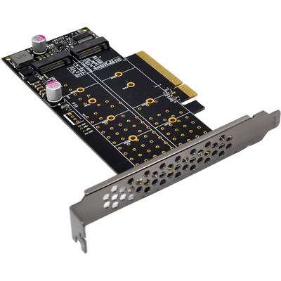 InLine® PCIe Karte zu 2x intern NVMe M.2 Key M – Bifurcation, PCIe x8 (Produktbild 2)
