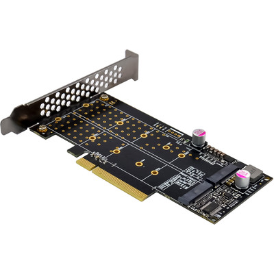 InLine® PCIe Karte zu 2x intern NVMe M.2 Key M – Bifurcation, PCIe x8 (Produktbild 3)