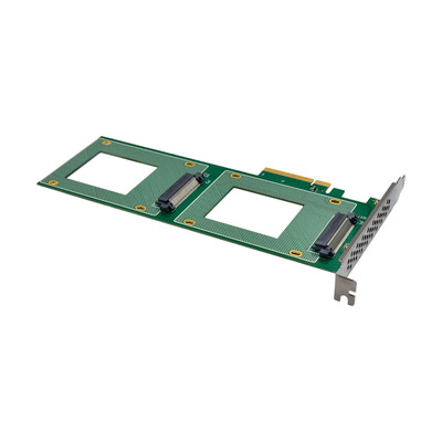 InLine® PCIe Karte zu 2x intern U.2 NVMe SFF-8639 – Bifurcation, PCIe x8, schmal (Produktbild 2)
