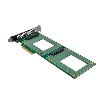 InLine® PCIe Karte zu 2x intern U.2 NVMe SFF-8639 – Bifurcation, PCIe x8, schmal (Produktbild 3)