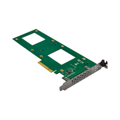 InLine® PCIe Karte zu 2x intern U.2 NVMe SFF-8639 – Bifurcation, PCIe x8, schmal (Produktbild 6)