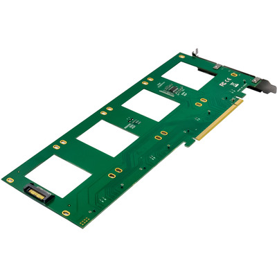 InLine® PCIe Karte zu 4x intern U.2 NVMe SFF-8639 – Bifurcation, PCIe x16 (Produktbild 6)